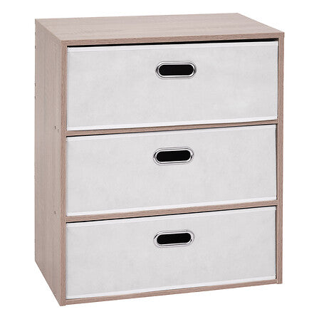 5Five Bureautoren - Opberger - Bureaubrievenbak - Bureauhouder - 3 lades - 50x30x60cm - Grijs