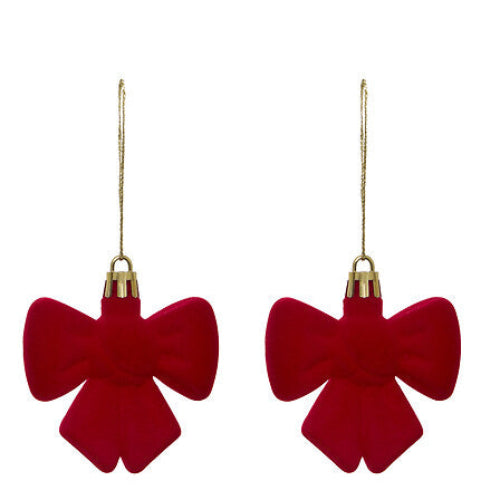 Fééric Lights and Christmas Christmas String - Set Of 2 - Striped Red With White - 40x60cm - For the Christmas Tree