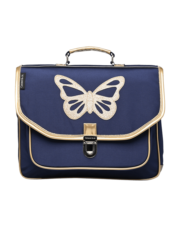 Caramel &amp; Cie Bookbag/Schoolbag Butterfly - Blue