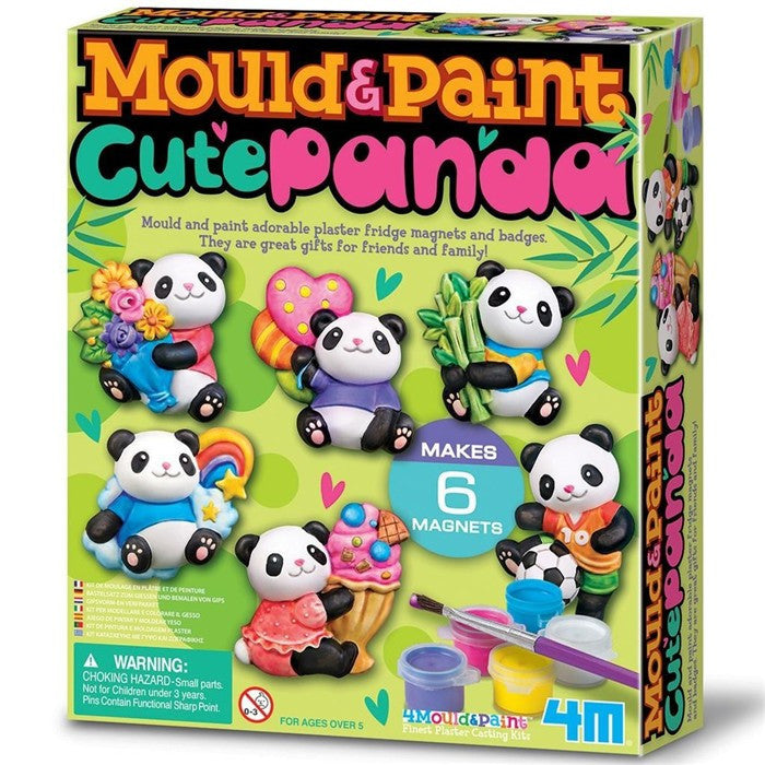 4M Crea Gips - Gieten en verven - Schattige Panda's - Voor 6 stuks
