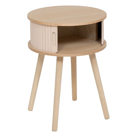 Atmosphera Nysos Nachtkastje met 2 deuren - Ø40xH54cm - Beige