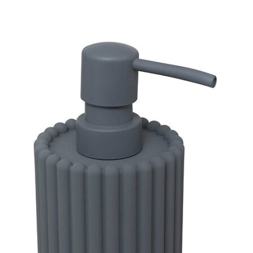 5Five Bonbon Zeeppomp/Zeepdispenser - Geribbeld - 350ml - Grijsblauw