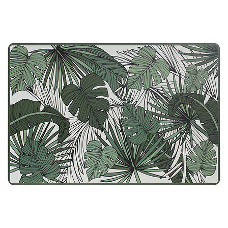 Jungle Placemat set van 4 stuks -  45 x 30 cm - Onderleggers - Wit/Groen