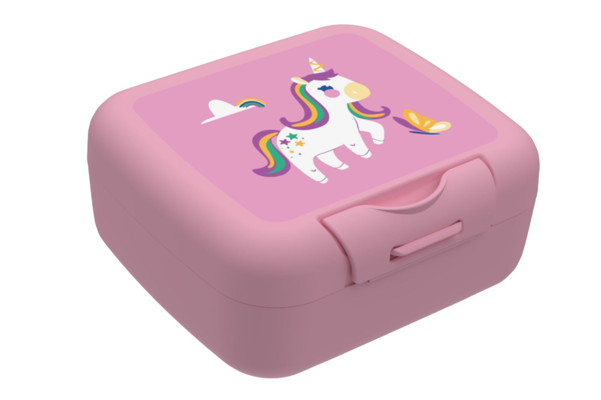 Cosy & Trendy Back to school Snackbox Unicorn - 9x9x4cm - Roze