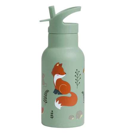 A Little Lovely Company Back to school - Drinkfles RVS - Bosvriendjes