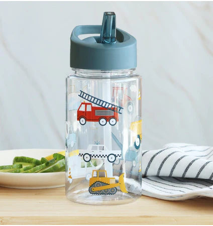 Eine kleine schöne Gesellschaft zurück zur Schule - Trinkflasche - Fahrzeuge