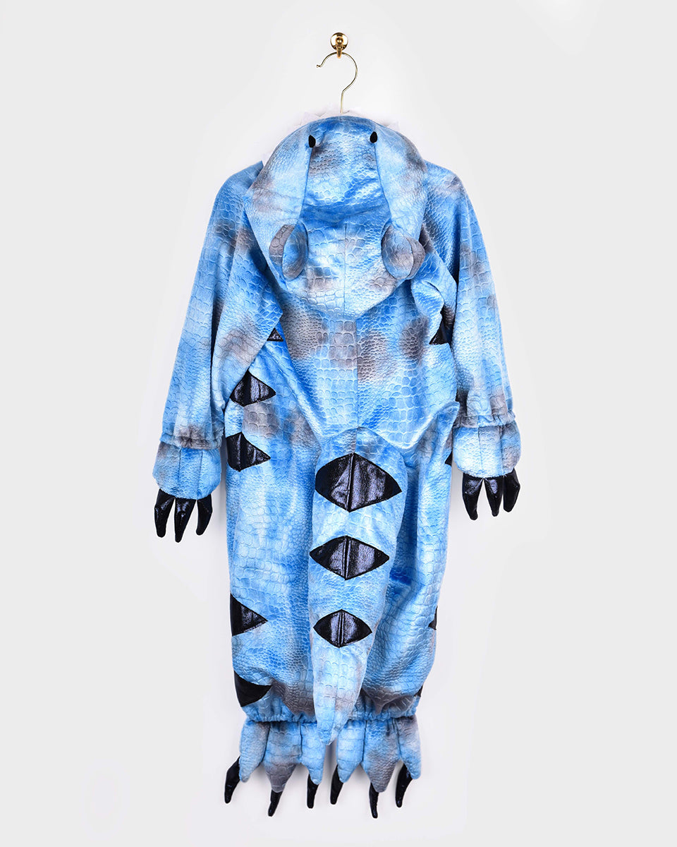 Den Goda Fen Verkleedkledij Dinosaur T-Rex Jumpsuit - 98-104cm - 3-4 jaar - Blauw