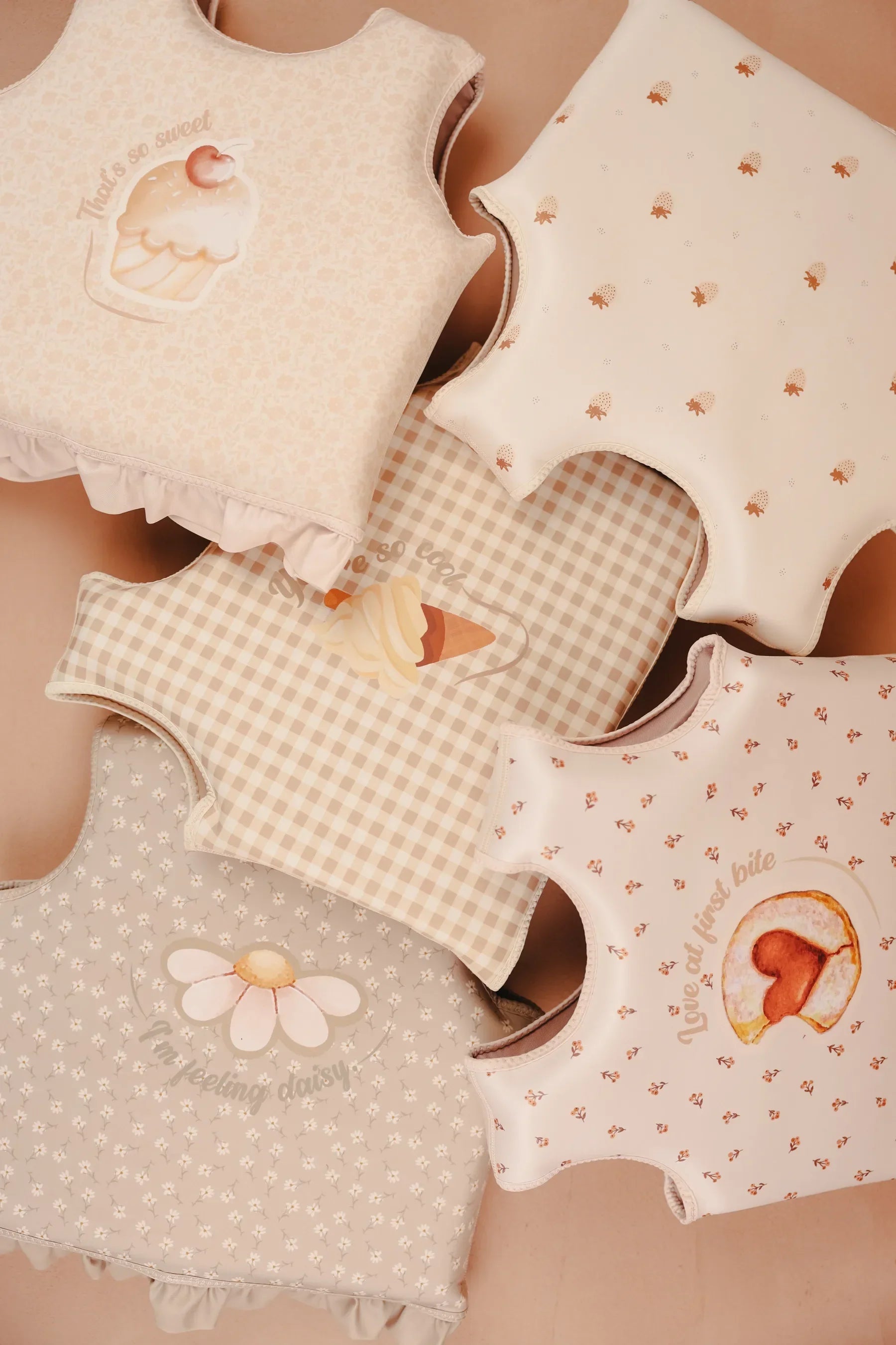 Mrs Ertha Puddlies Zwemvest/Drijfvest - Vintage Squares