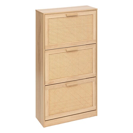 5Five Rieten Schoenenrek 3L - 60x24x113cm - Beige