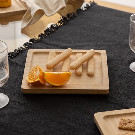 Secret de Gourmet Rio Bamboe Presentatieplank - 20x20x2cm - Beige