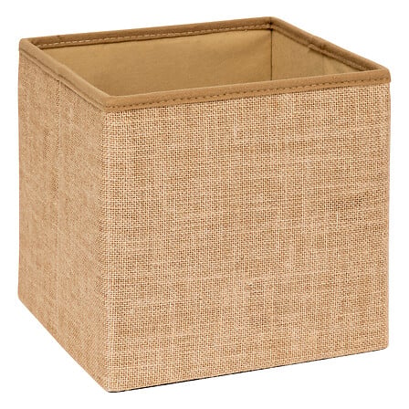5Five Opvouwbare Opberger - Jute - Linnen beige - 31x31cm - Bruin