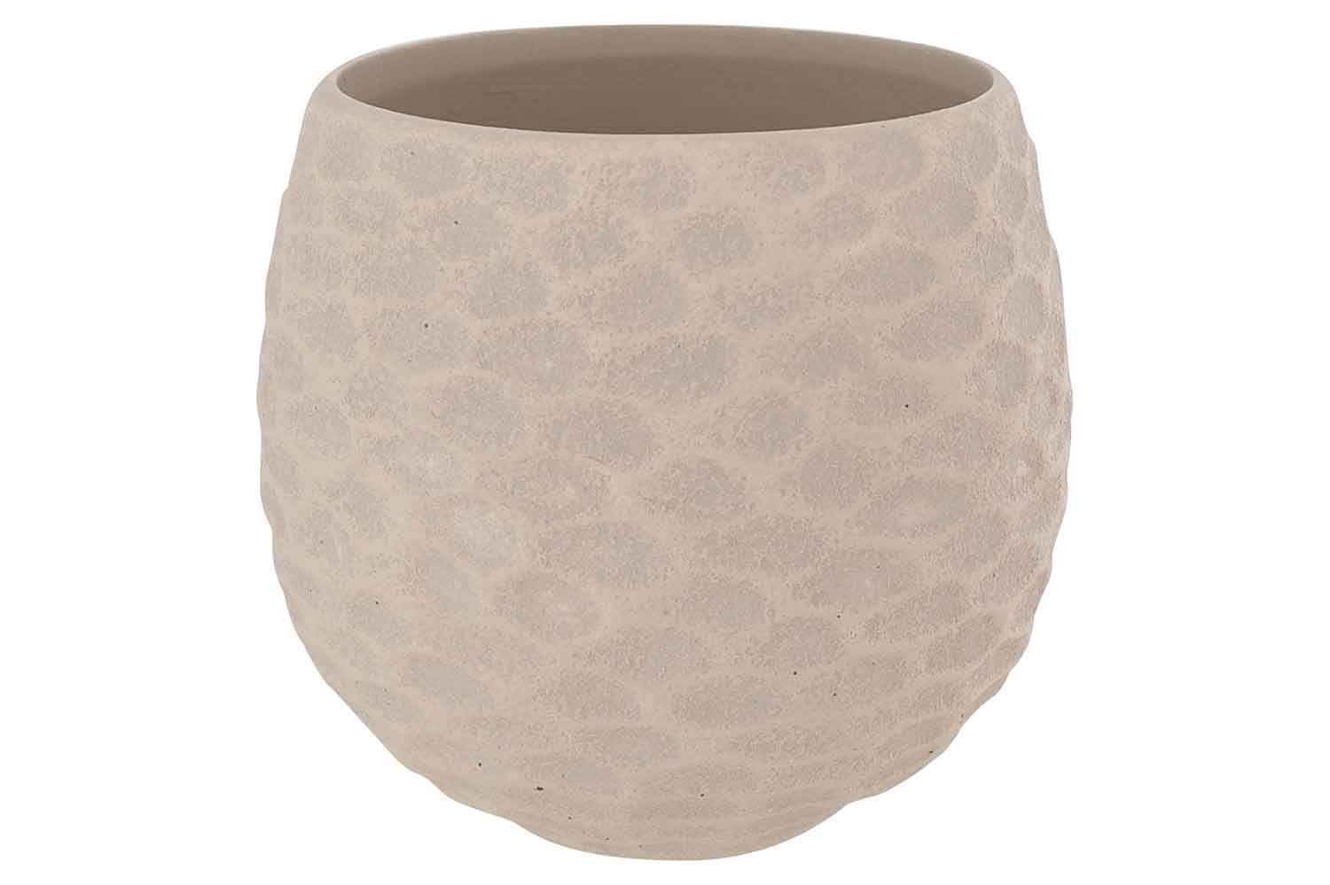 Pot de Fleurs Cosy &amp; Trendy Tissé à 3 pieds - Sable - D31xH24cm