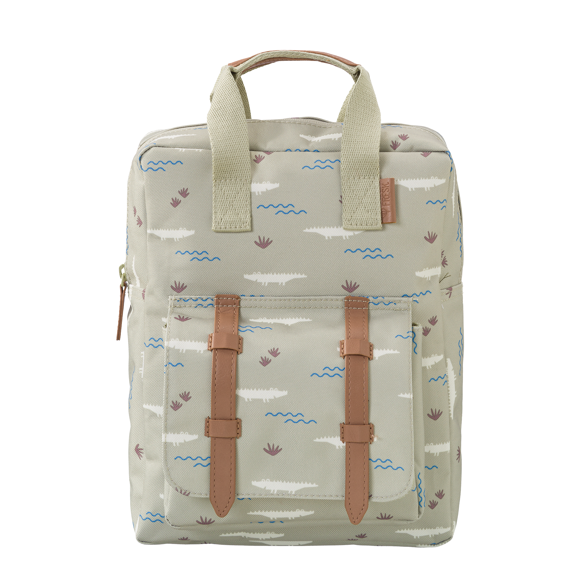 Fresk Kleine Rugzak Crocodile - 28x21x8cm - Groen