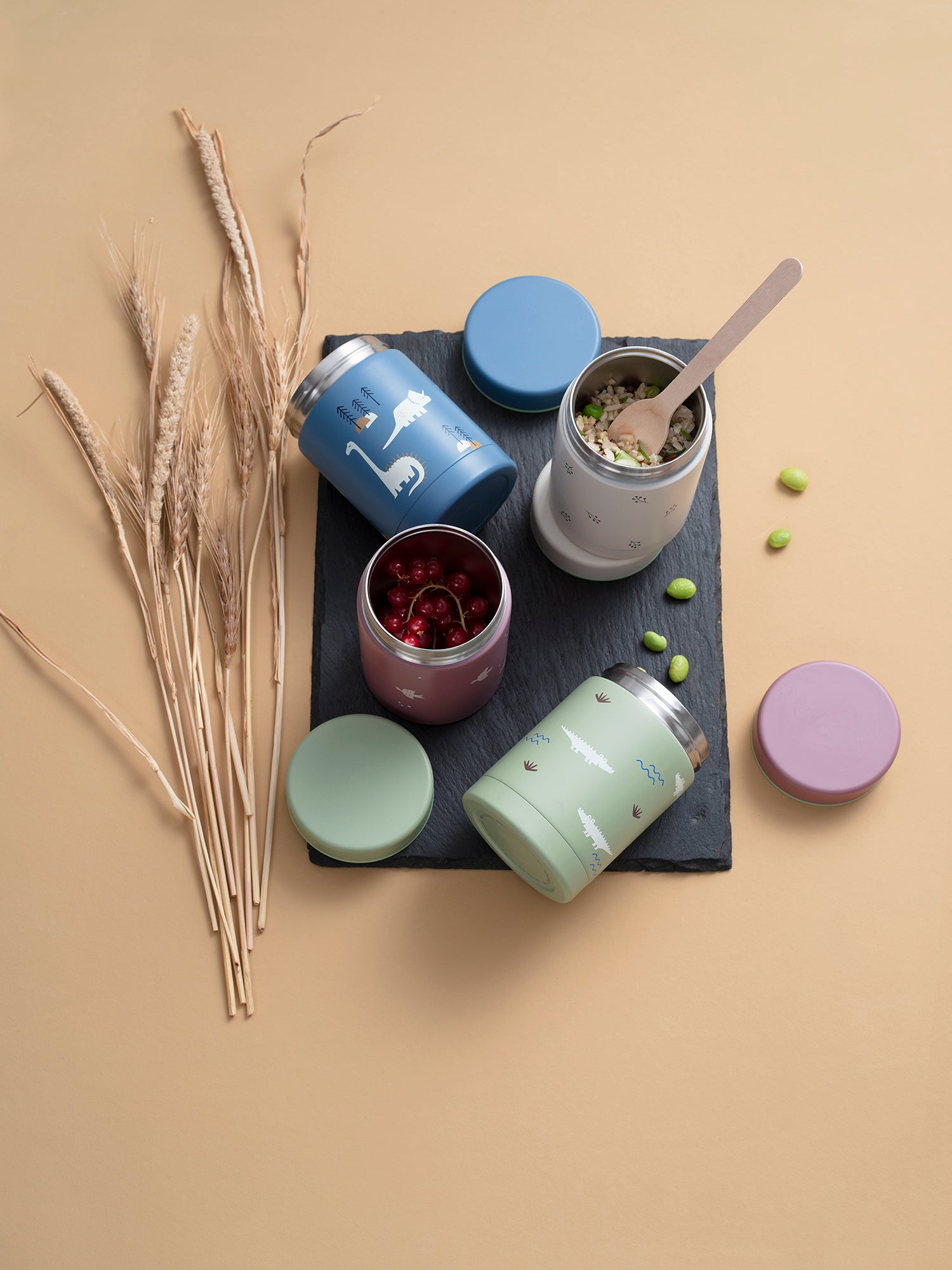 Fresk Thermische Voedselcontainer Dino - 300ml - Blauw