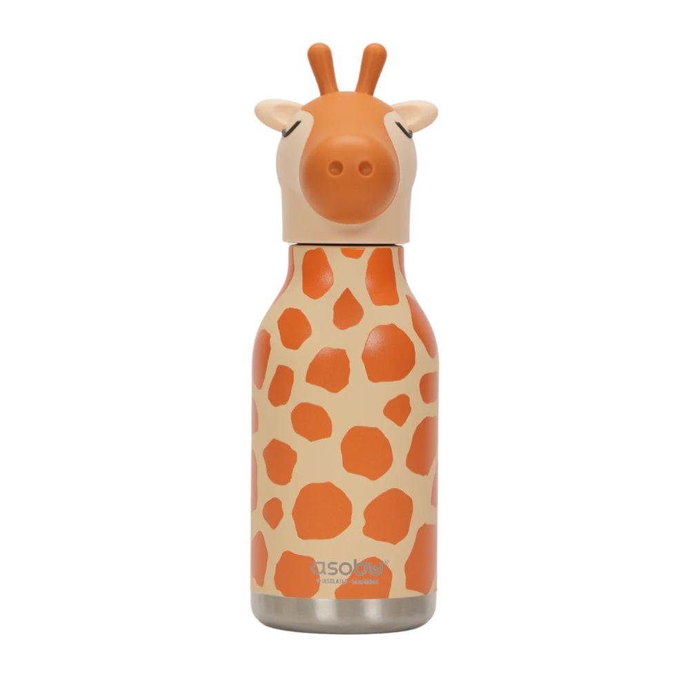 Asobu Thermo Drinkfles Besties Giraffe - 460ml - Bruin