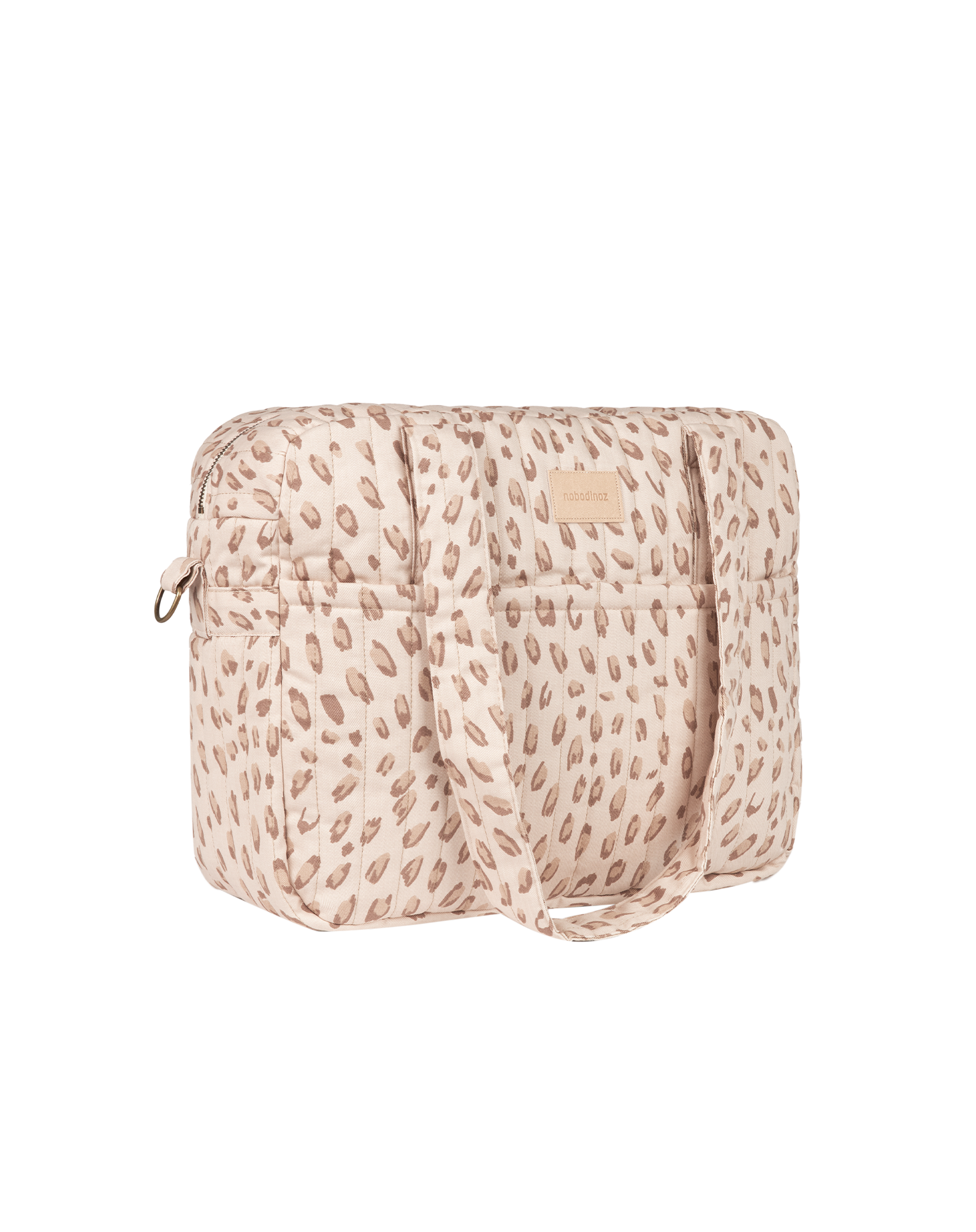 Nobodinoz Hyde Park Sac poussette/sac à langer imperméable 38x33x16cm - Leonie Latte