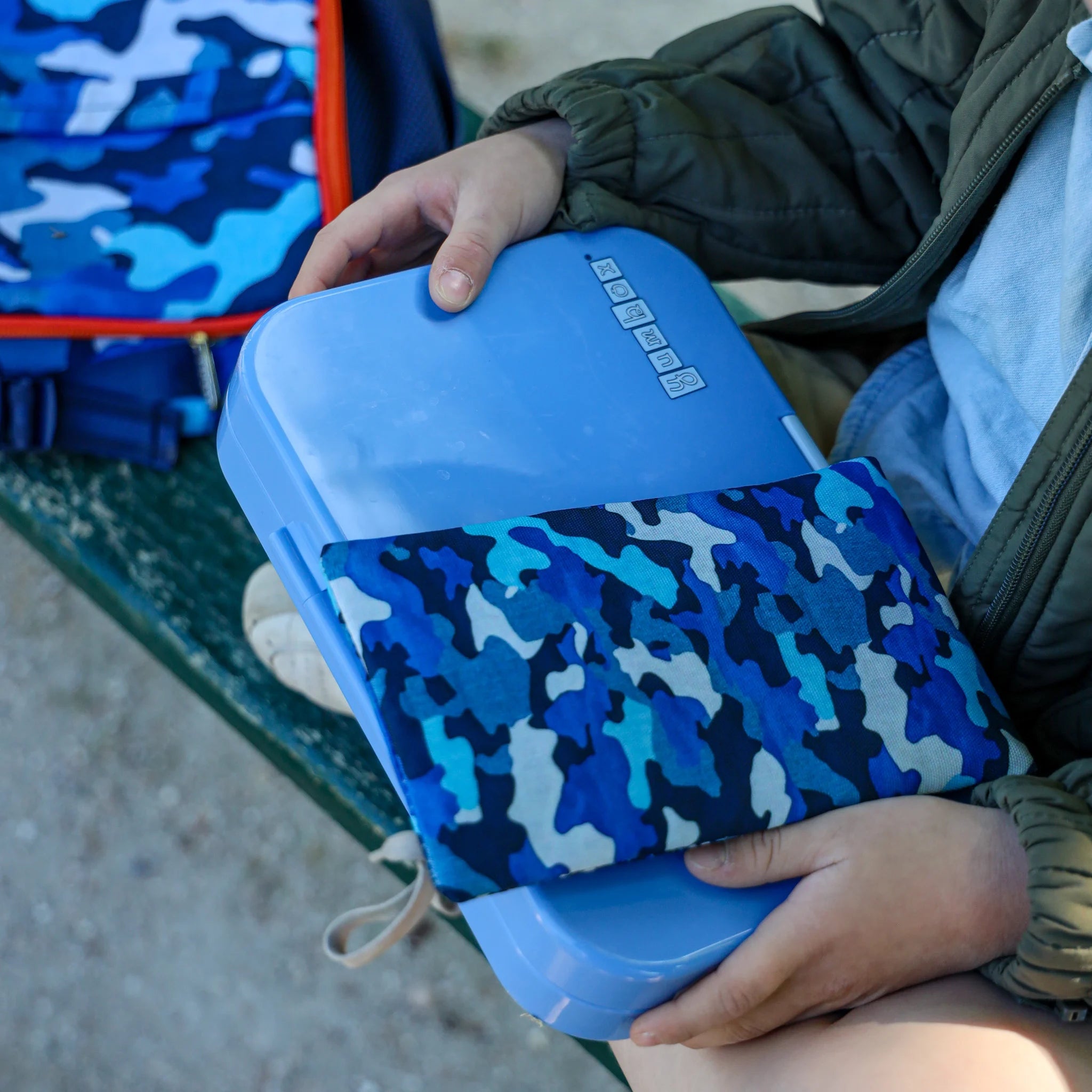 Yumbox Gel Ice Packs/Cooling Elements - Set of 2 pieces - 18x10x0.6cm - Poppies & Blue Flowers
