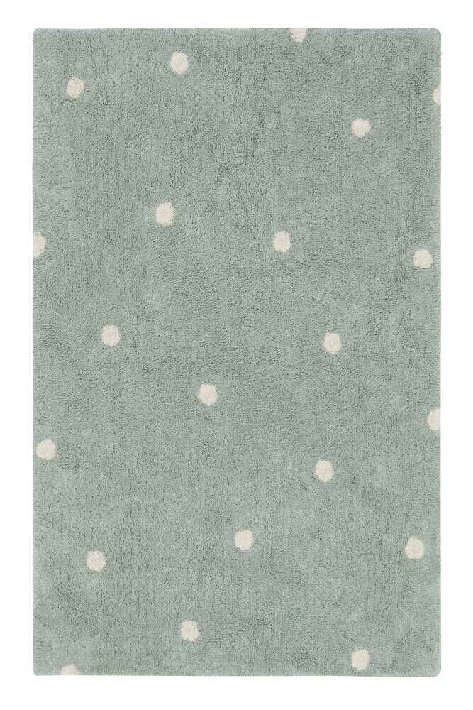 Lorena Canals Washable cotton rug - Mini Dot Blue Sage - 100x150cm