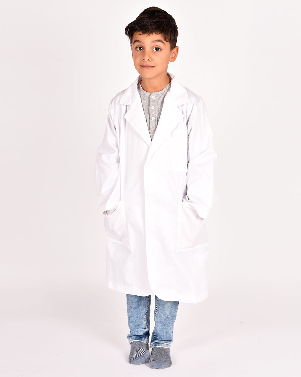 Den Goda Fen Verkleedkledij Dokter - Jas - 110-116cm - 4-6 jaar - Wit