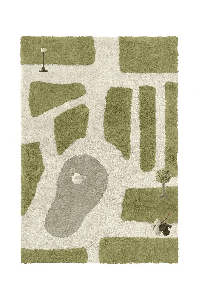 Lorena Canals Tapis lavable en coton - ABC Vintage Nude - Ø150cm