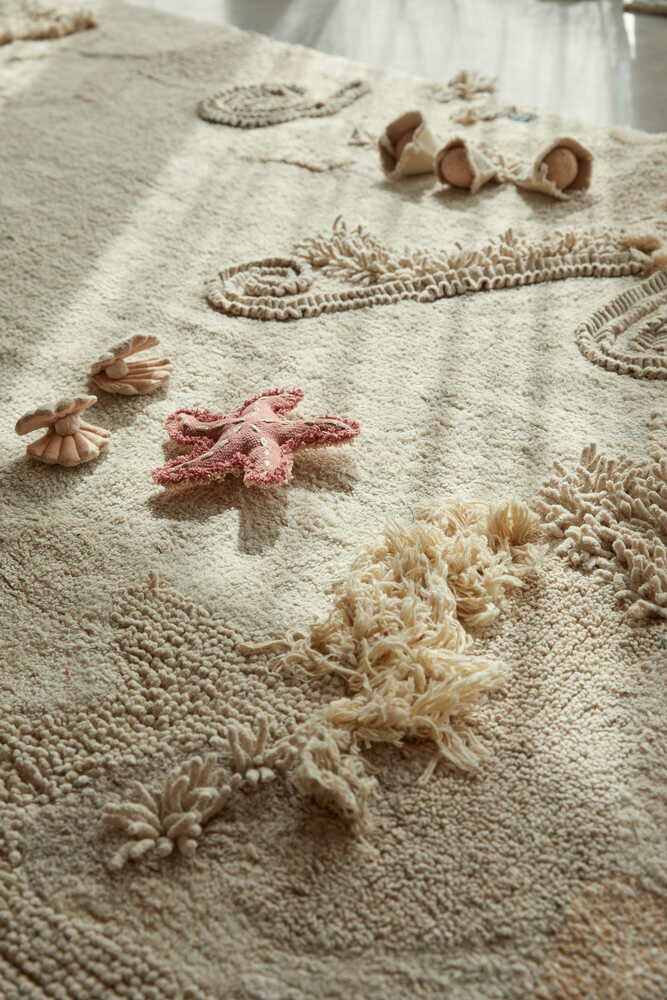 Lorena Canals Wasbaar katoen vloerkleed met accessoires - Seabed - 140x200cm