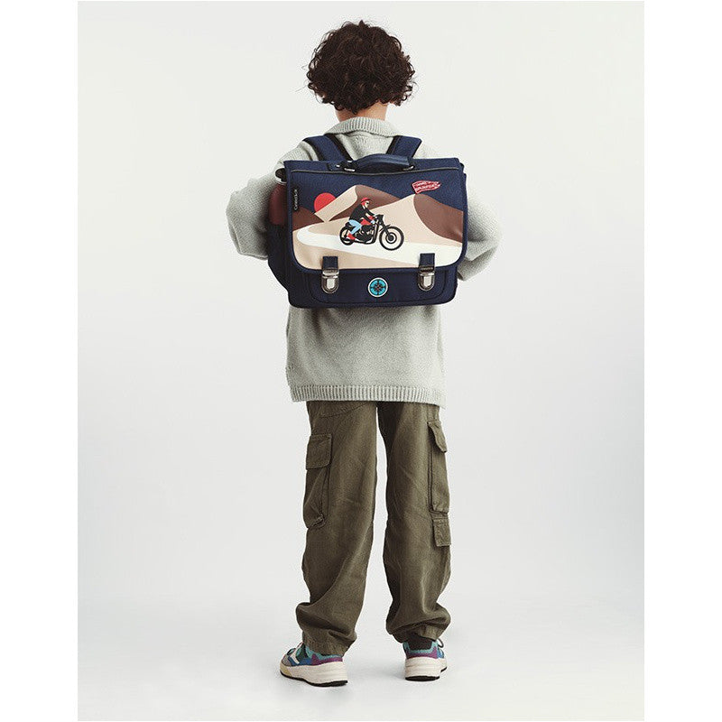 Caramel &amp; Cie Bookbag/Schoolbag Butterfly - Blue