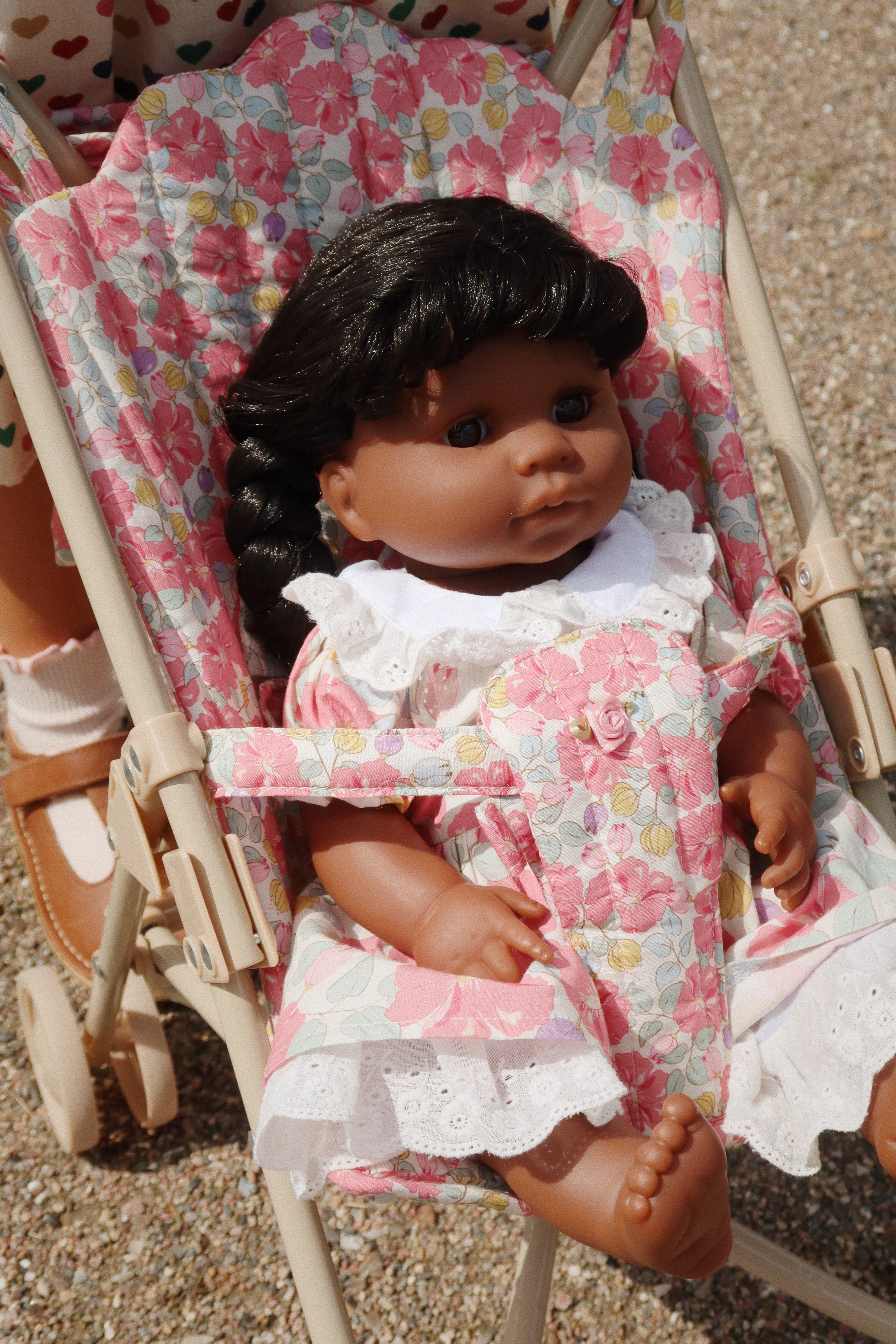 Konges Sløjd Poppenwagen/Doll Stroller/Buggy - Rose Anglaise