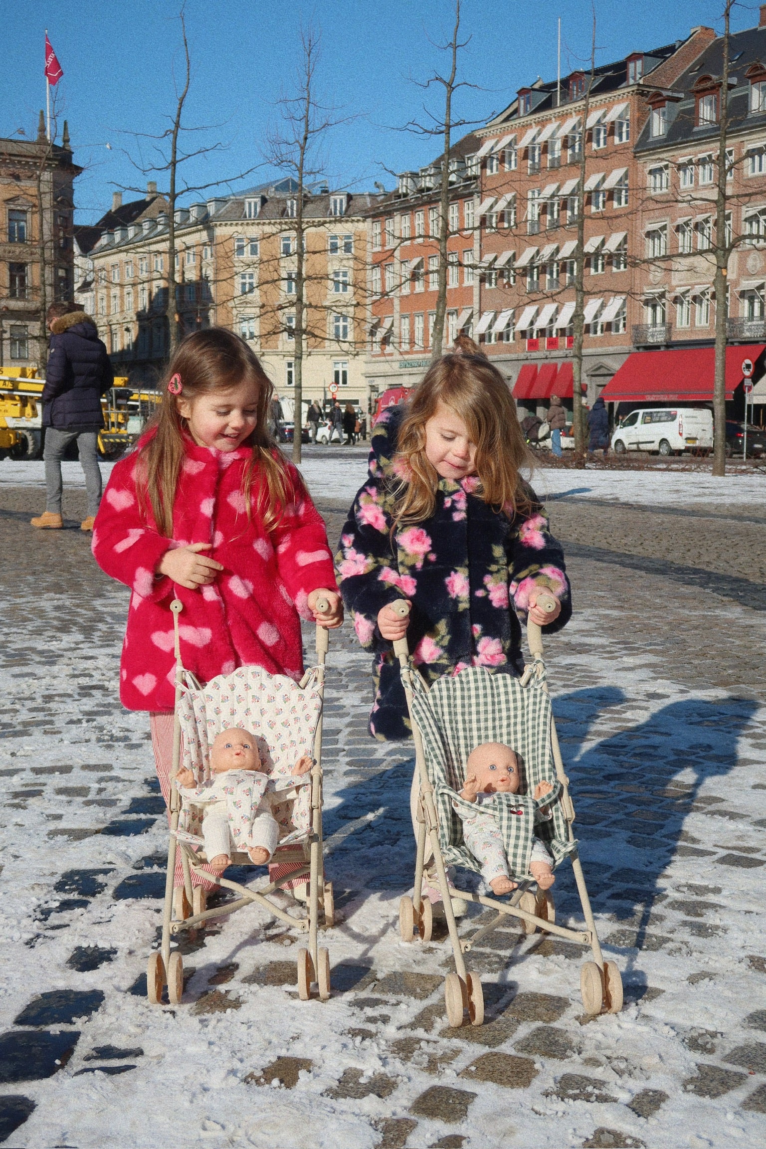 Konges Sløjd Doll eigentlich/Puppenwagen/Buggy - Kirschmotiv