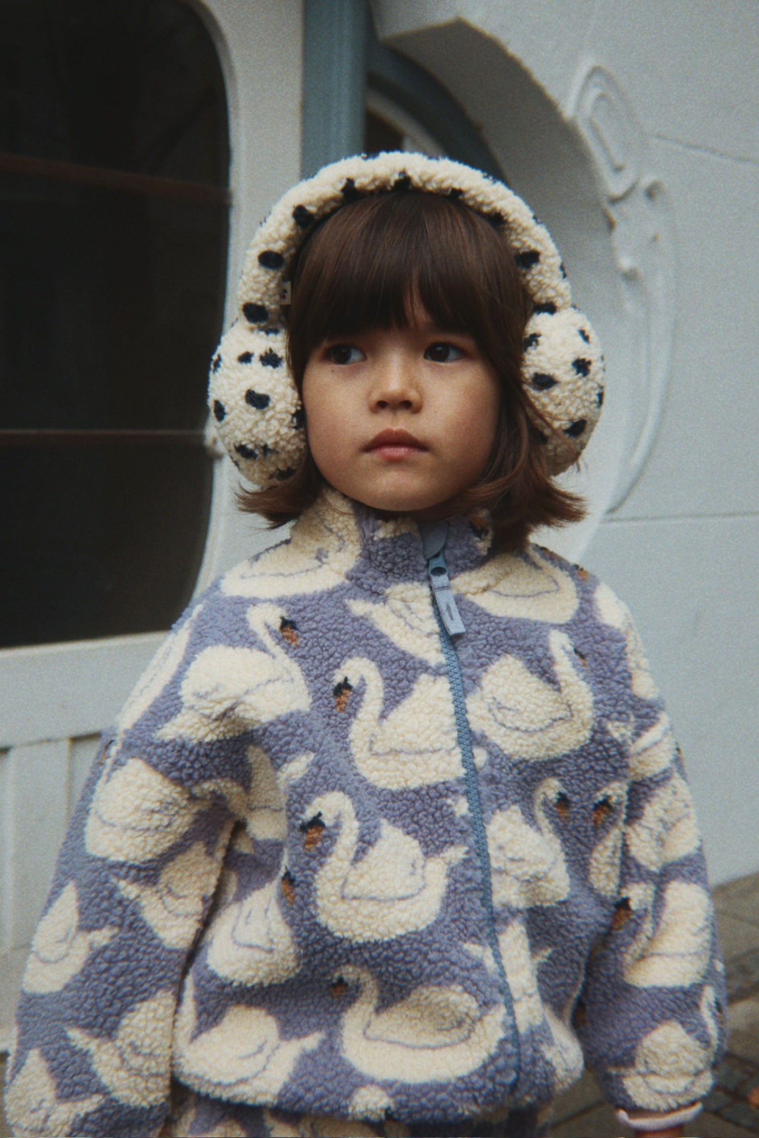 Konges Sløjd Jody Teddy Jacket/Jas met fleece - Swan