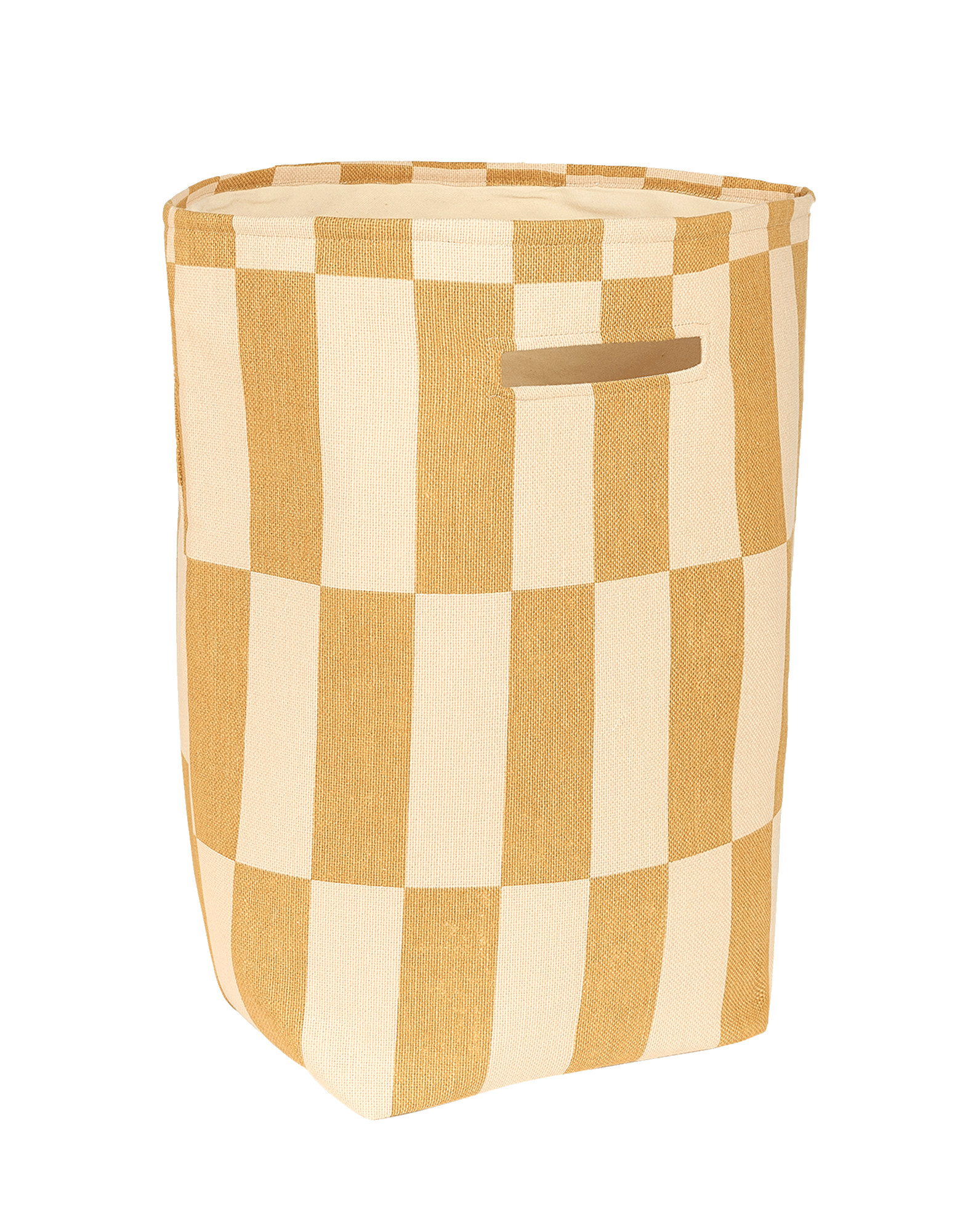 Nobodinoz Aufbewahrungskorb Vibes – 44 x 56 x 28 cm – Senf- und Sandfliesen