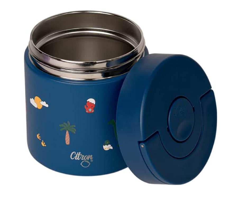 Citron Voedselbewaarpotje - 350ml - Ø10xH11cm - Blue Dino