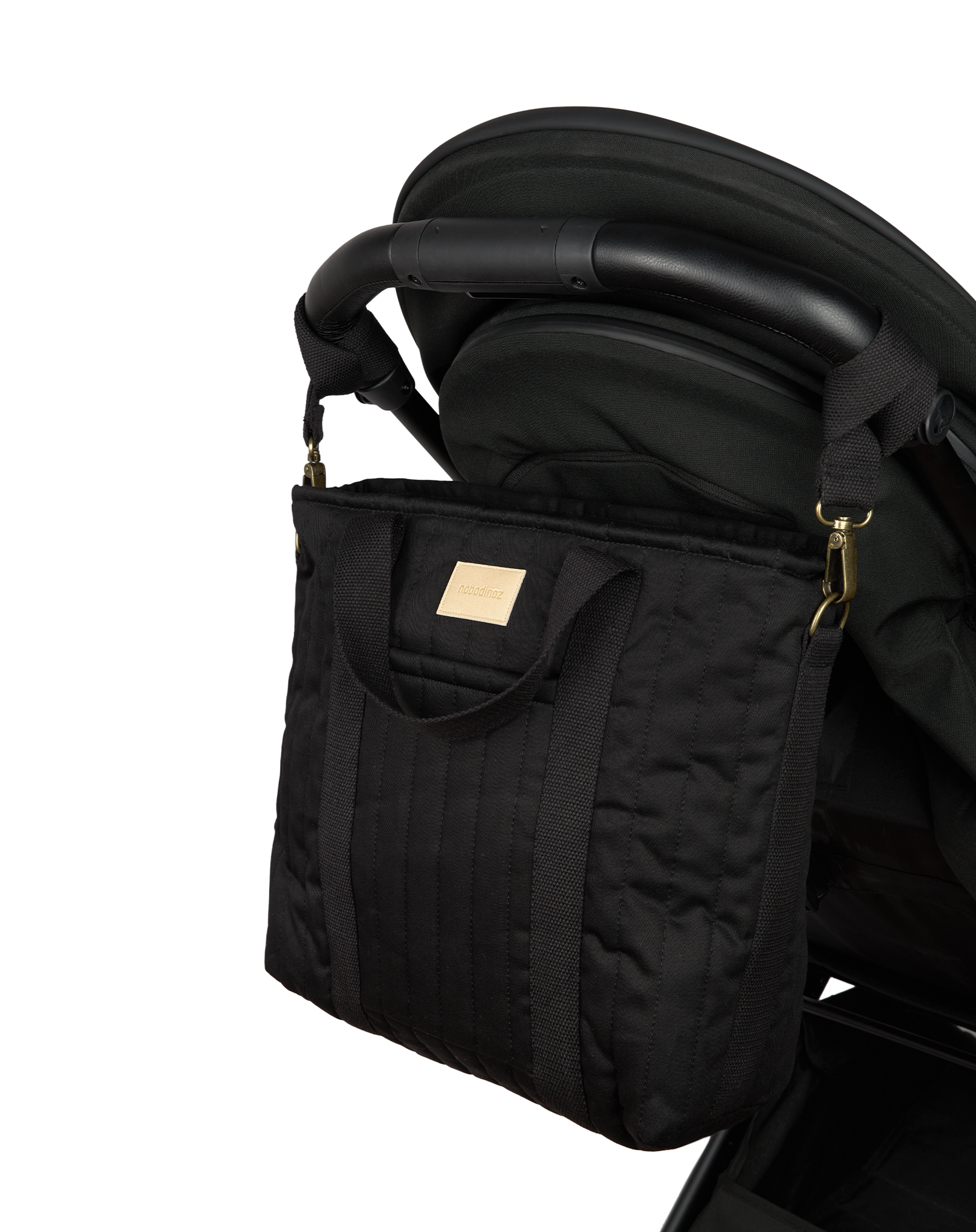 Nobodinoz Sac à langer/sac à dos imperméable Hyde Park 32x32x14cm - Noir
