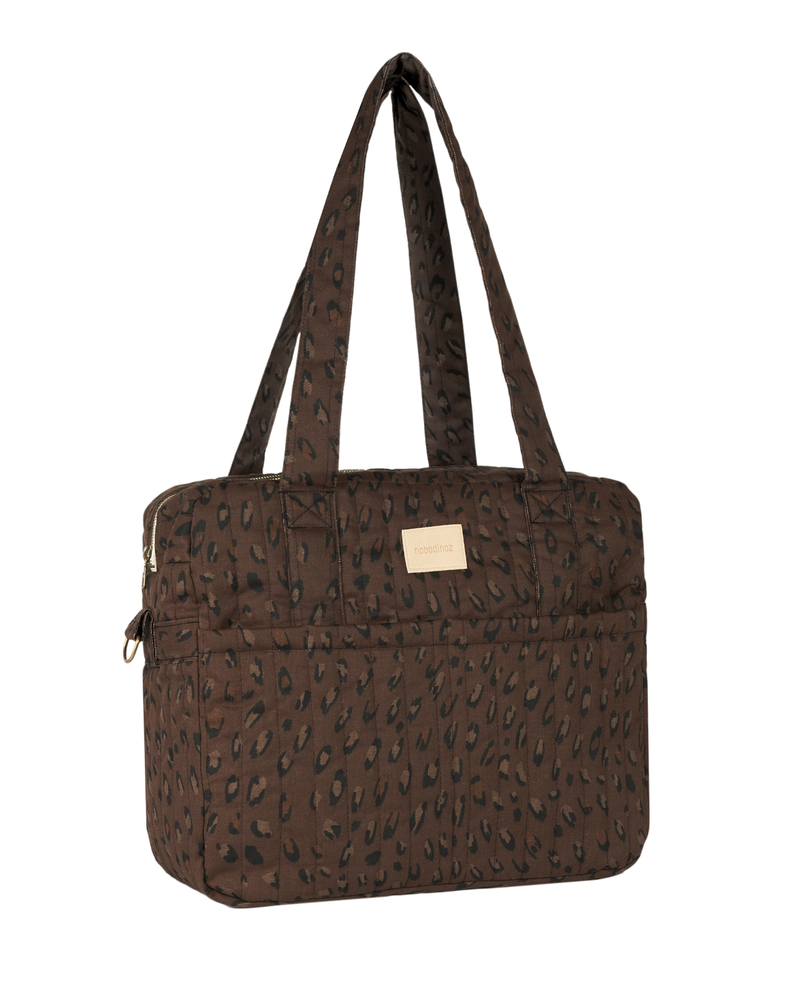 Nobodinoz Hyde Park Sac poussette/sac à couches imperméable 38x33x16cm - Leonie Brown