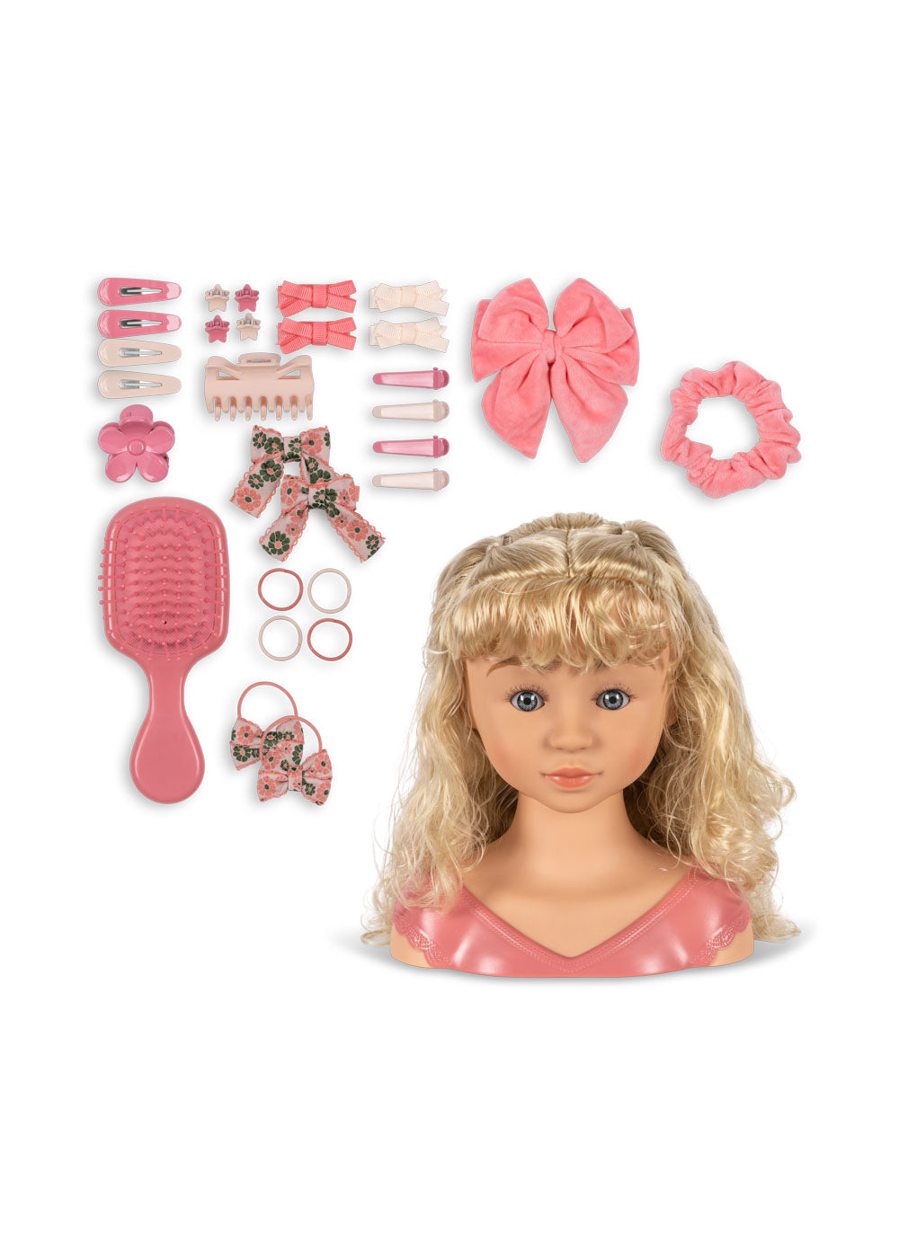 Konges Sløjd Mimi poppenbuste met haaraccessoires - Geschikt vanaf 3 jaar