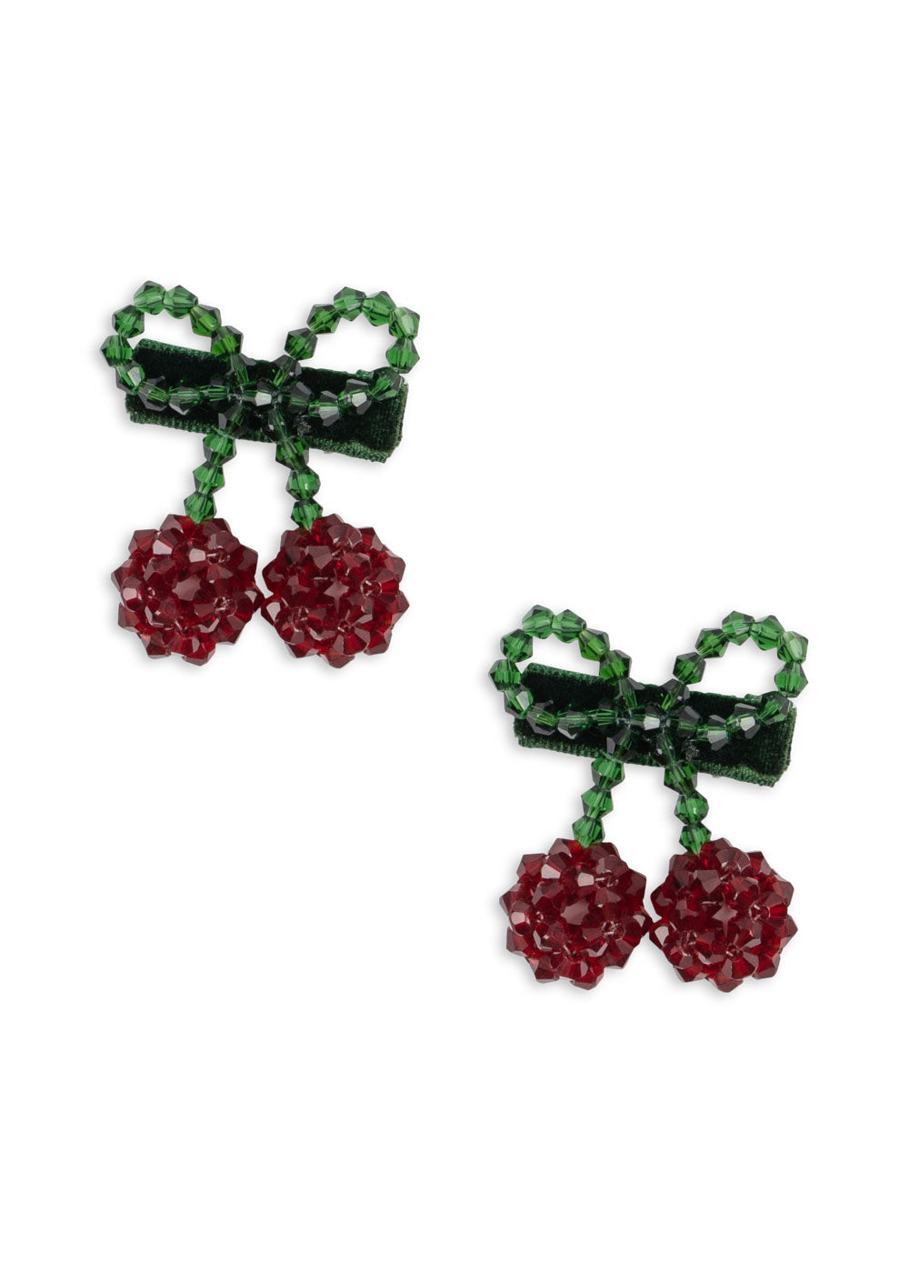 Konges Sløjd Cherry Bow Haarclips - Set van 2 stuks - Smoke Pine