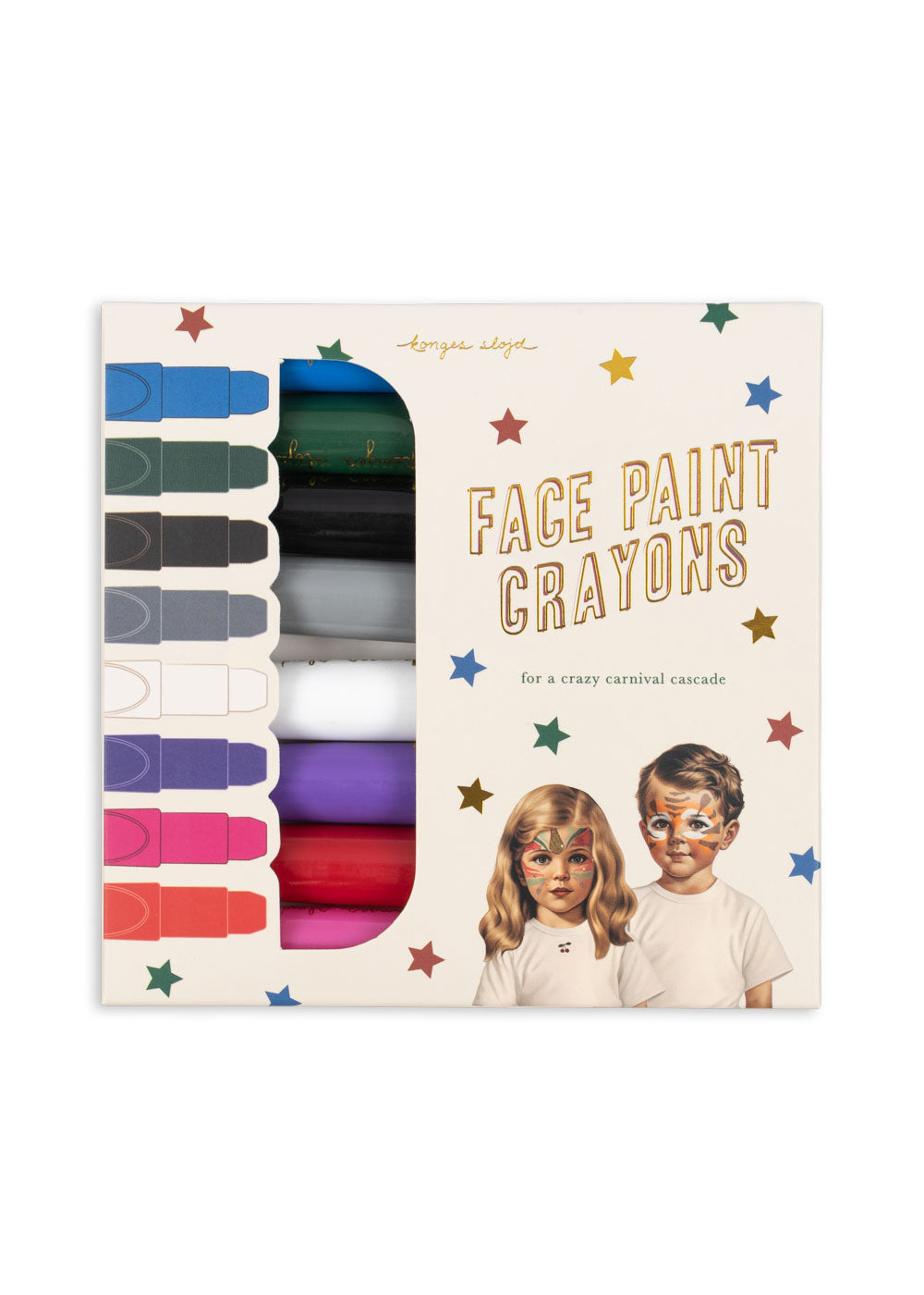 Konges Sløjd Face Paint Crayons - 8 stylos - Multi