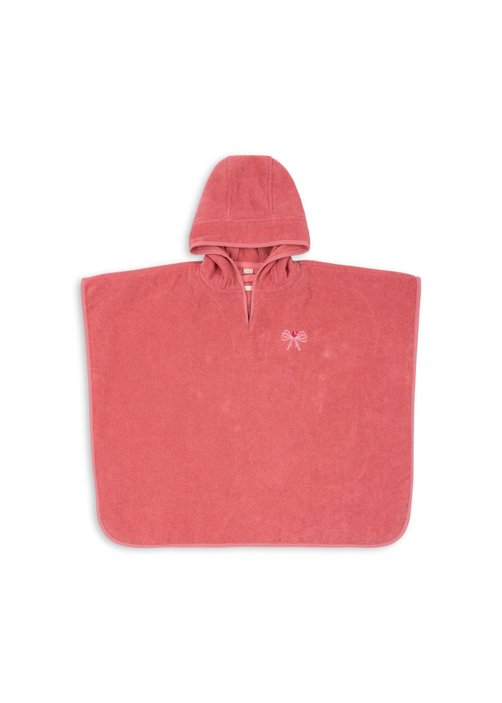 Konges Sløjd Terry Poncho met kap - Baby - 80-86cm/12-18m - Flamingo Plume