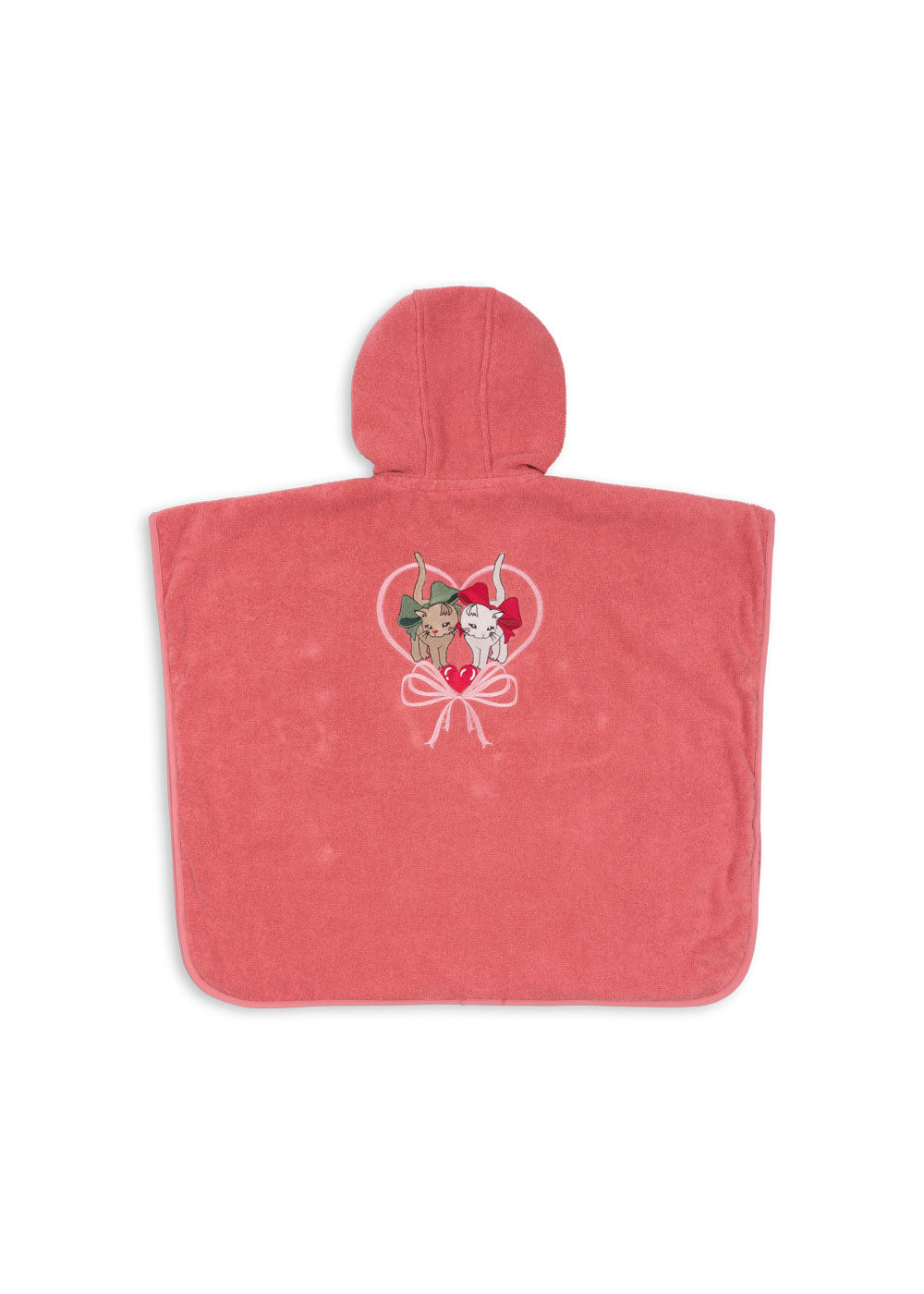 Konges Sløjd Terry Poncho met kap - Baby - 80-86cm/12-18m - Flamingo Plume