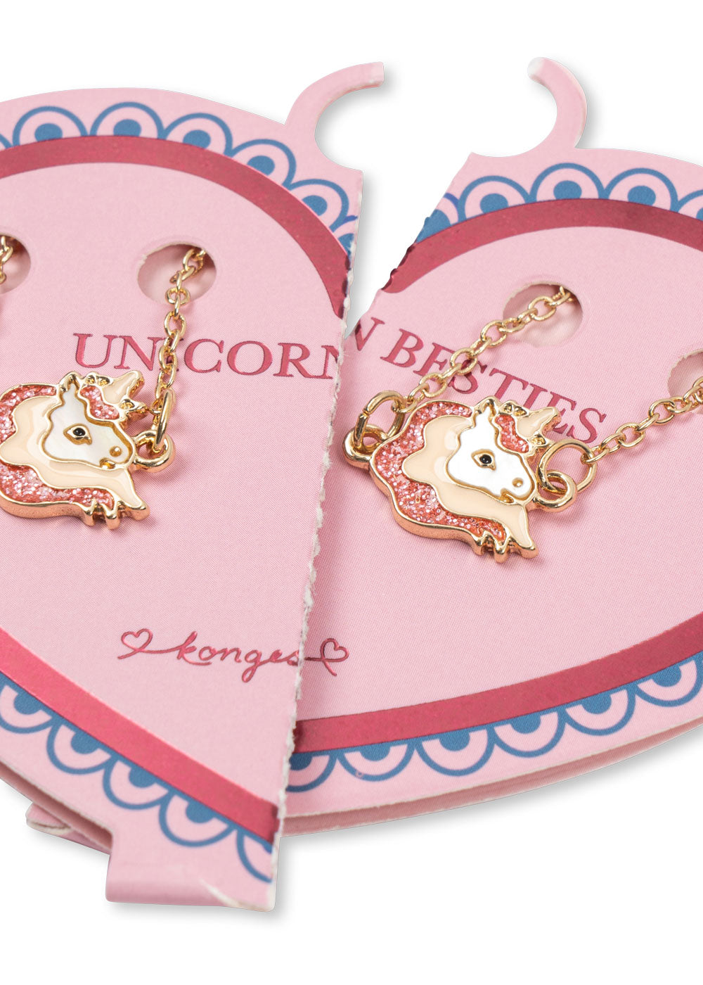 Konges Sløjd Verstelbare Unicorn Bestie Armbanden - Set van 2 stuks - Gold