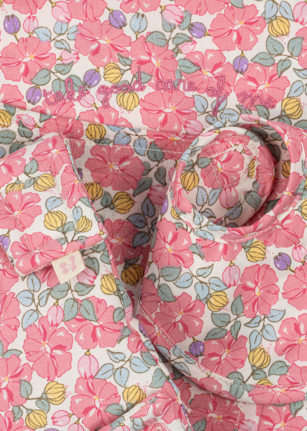 Konges Sløjd Poppen Speelgoed - Slabbetje/Luier/Doek - Katoen - Nursery Set - Rose Anglaise
