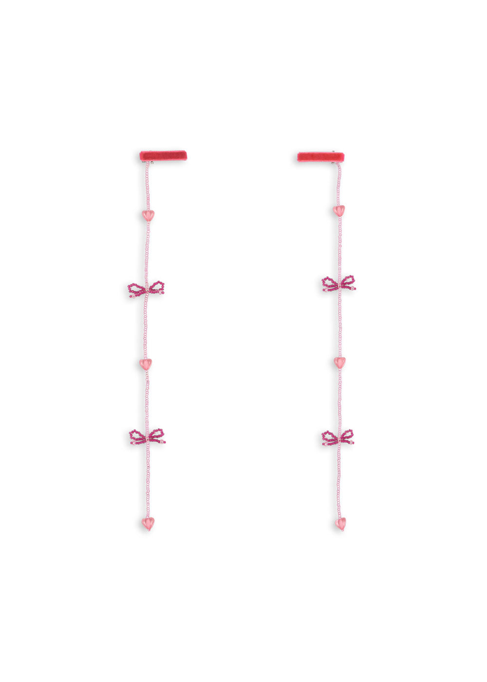 Konges Sløjd Haarclips Pearly Tassel - Set van 2 stuks - Pink Bow