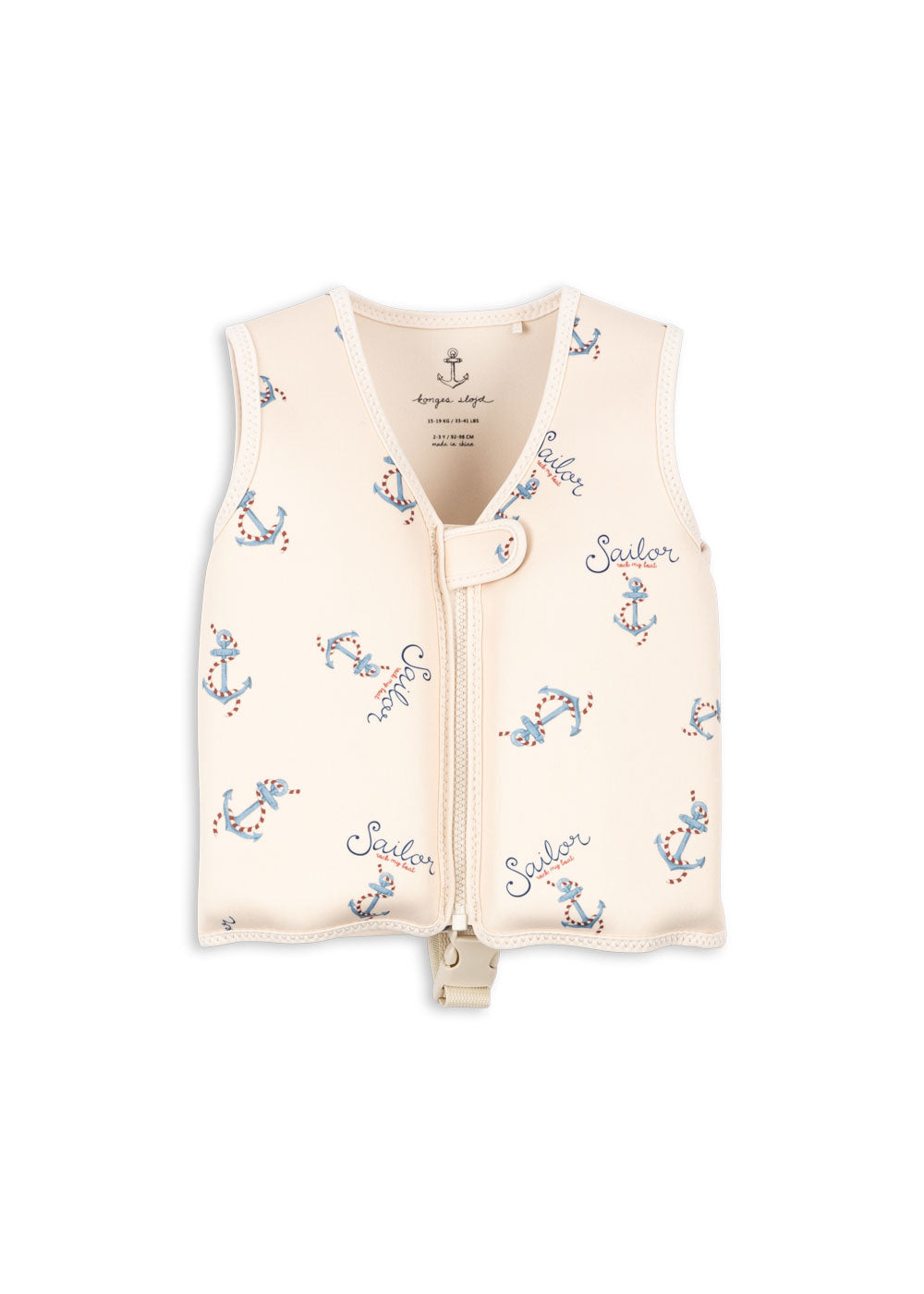 Konges Sløjd Ellis Swim Vest / Swimming Vest / Driving Vest - Thé Stripe - 1-2 ans