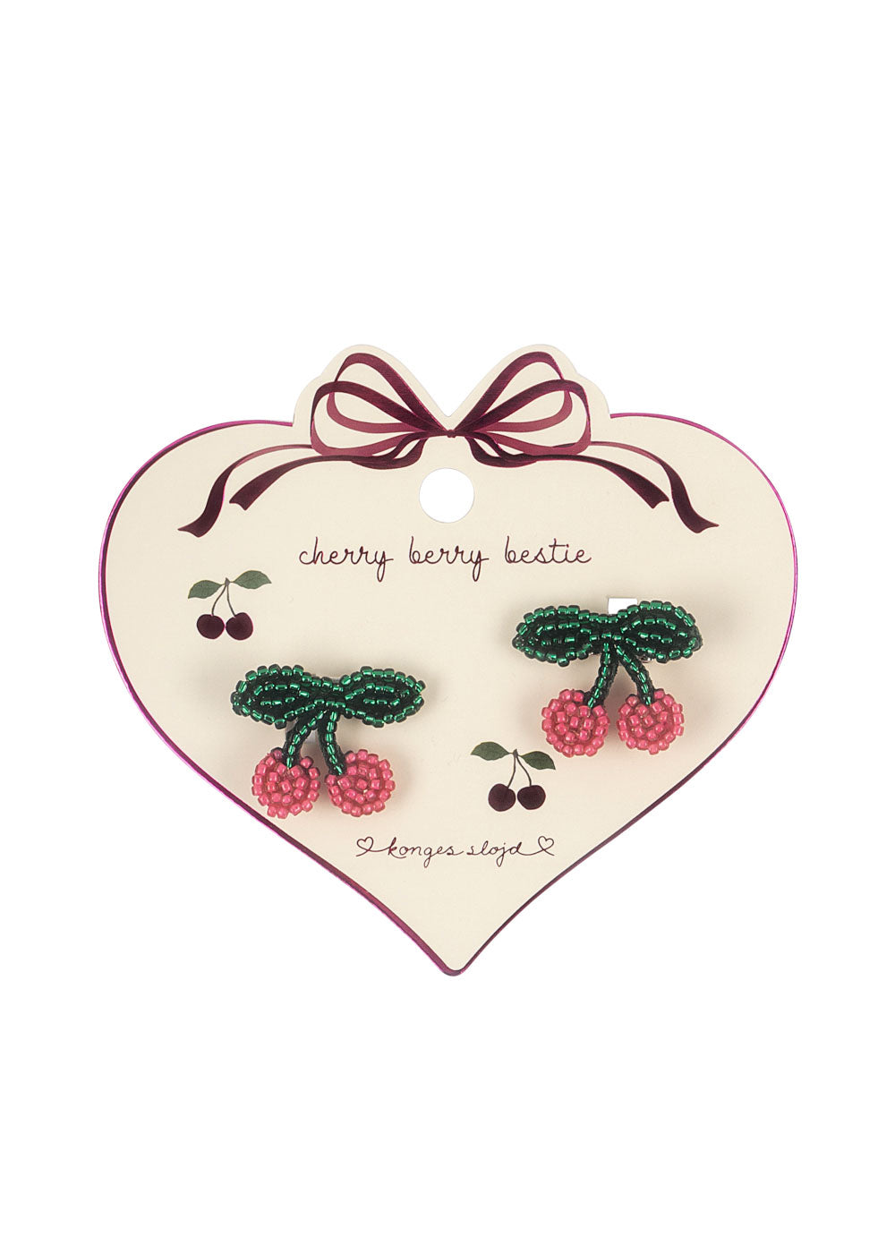 Konges Sløjd Haarclips Pearly Cherry - Set van 2 stuks - Cherry