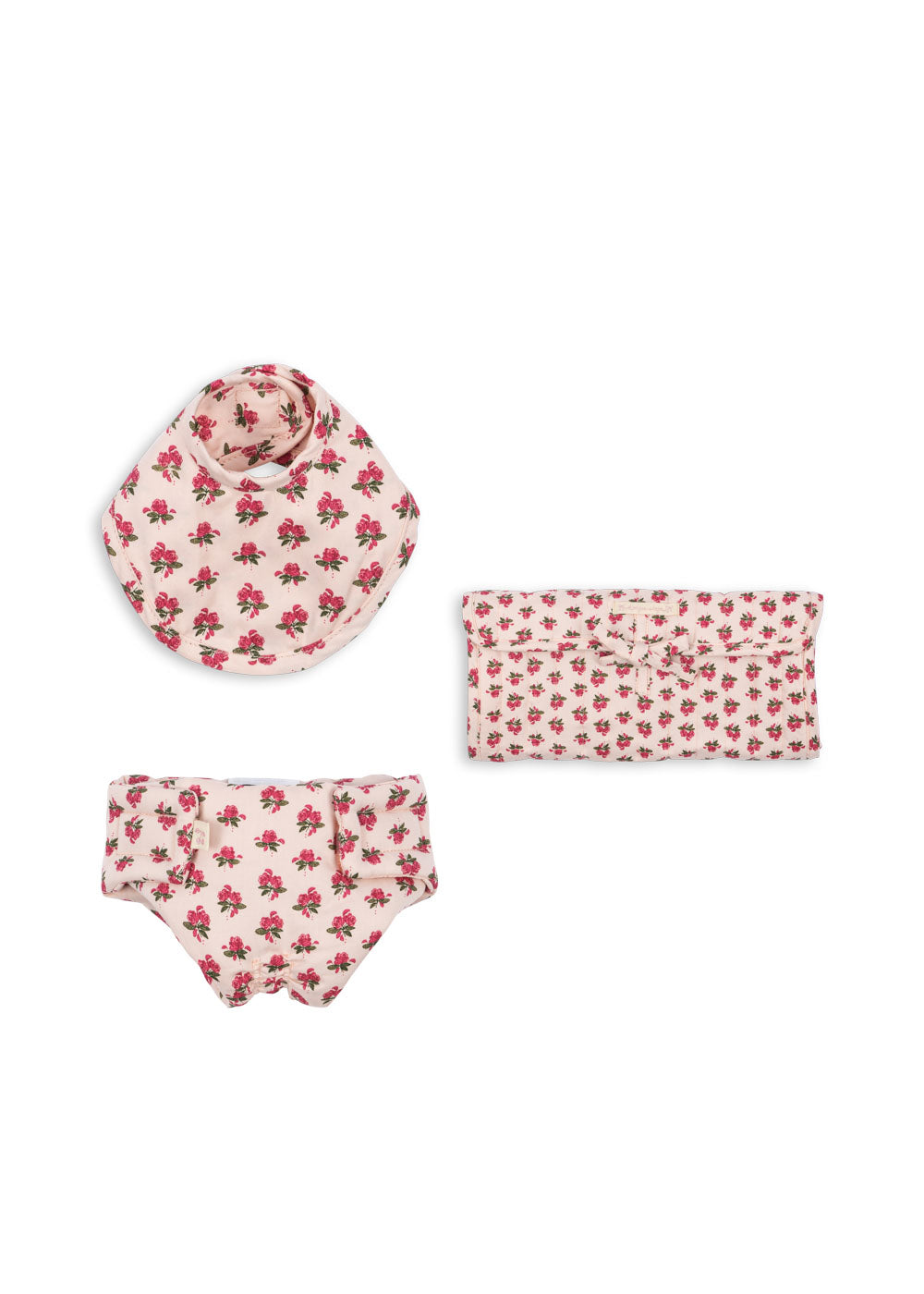Konges Sløjd Poppen Speelgoed - Slabbetje/Luier/Doek - Katoen - Nursery Set - Rosie Rose