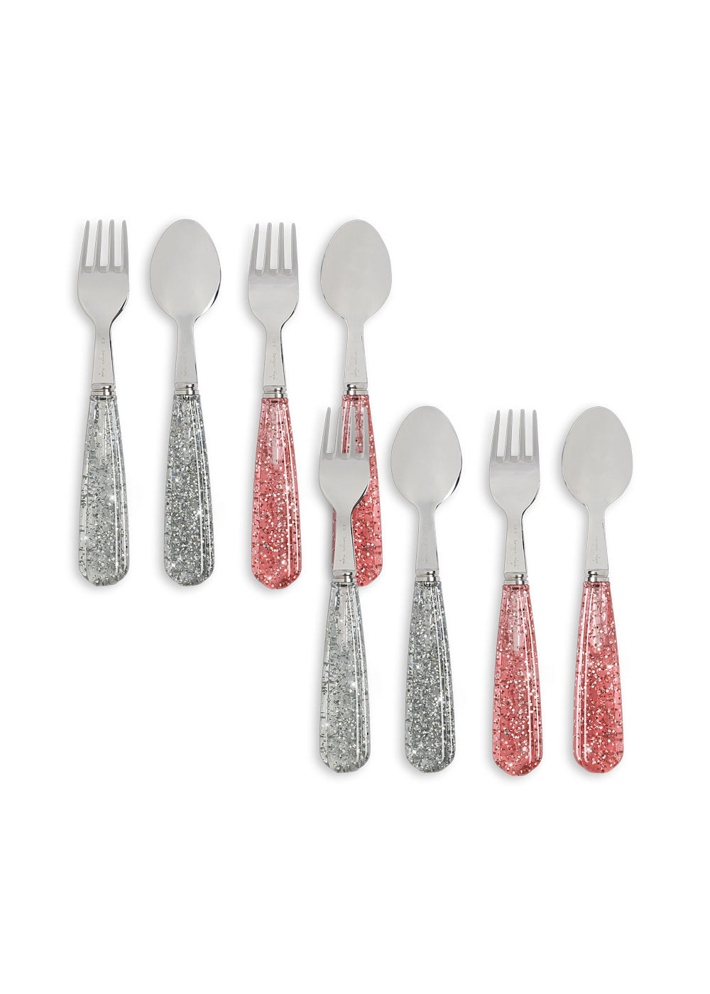Konges Sløjd Glitter Cure Set - Fork, Knife and Spoon - Sangria scintillant