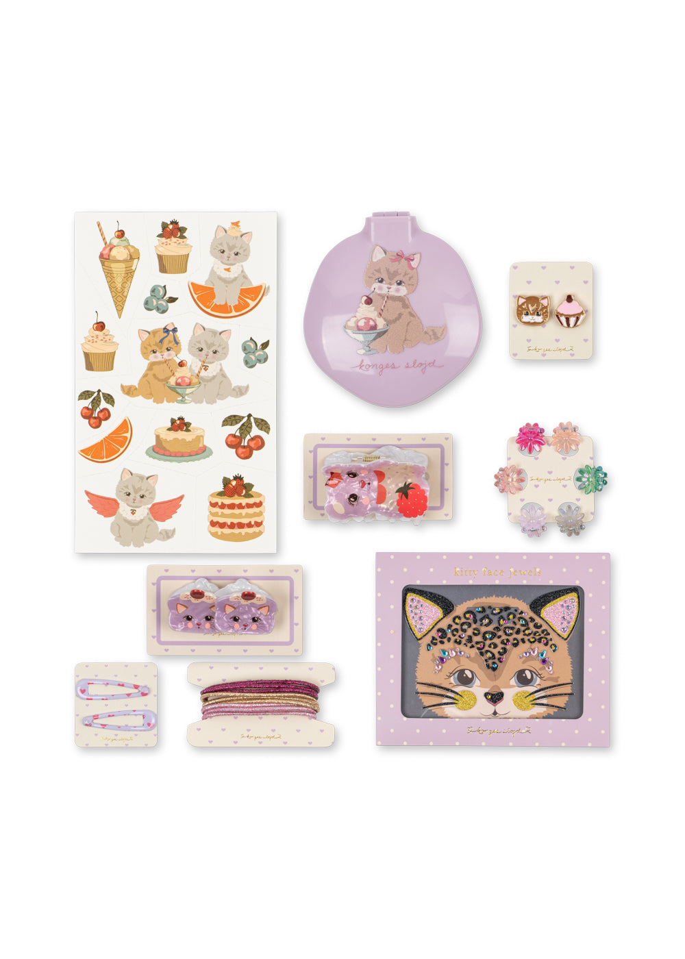 Konges Sløjd Stylist Suitcase/Glam Me Up - Pins, Face mask, Tattoos, ... - Suitable from 4 years