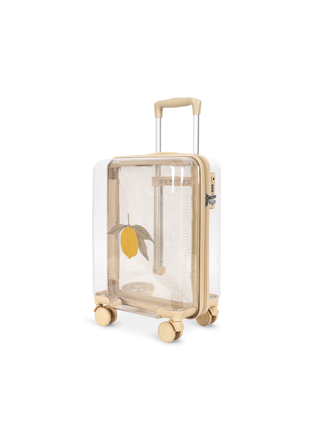 Konges Sløjd Valise/Valise de voyage transparente pour enfants - 21x31x45cm - Citron