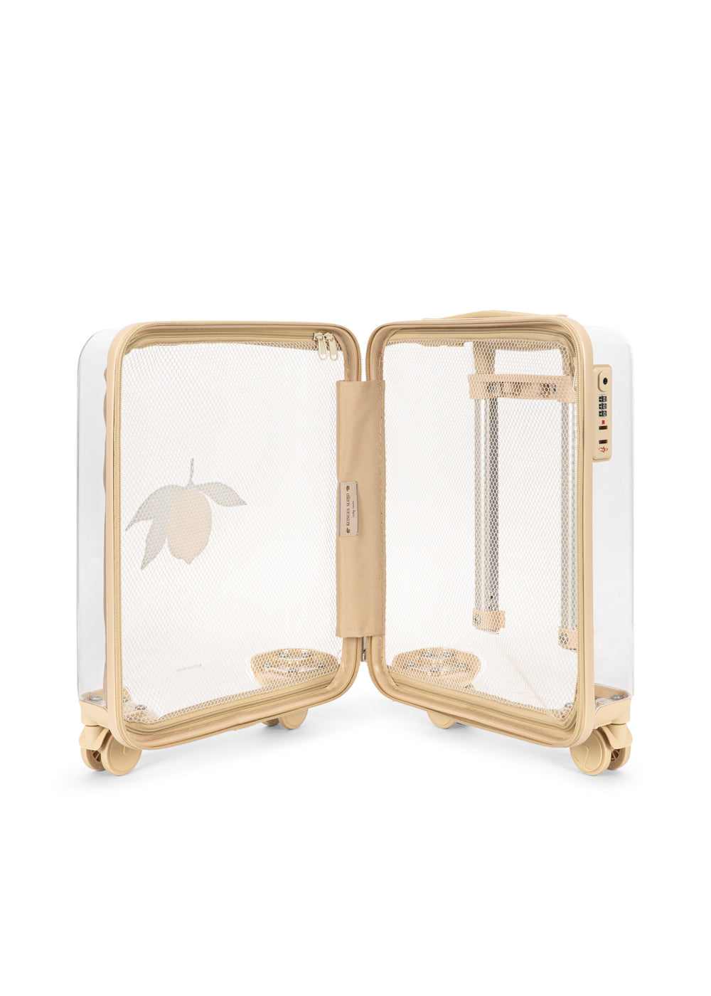 Konges Sløjd Valise/Valise de voyage transparente pour enfants - 21x31x45cm - Citron