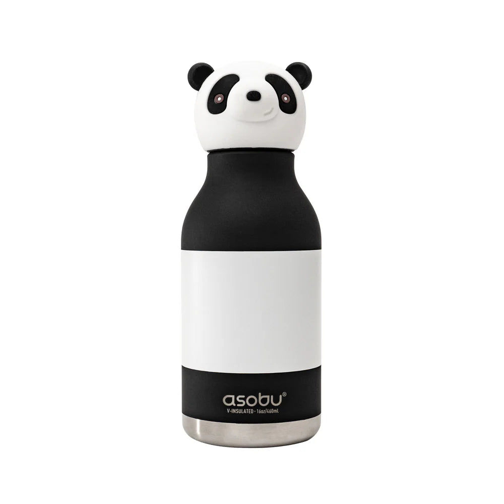 Asobu Thermo Drinking bottle Besties Panda - 460ml - Black / White