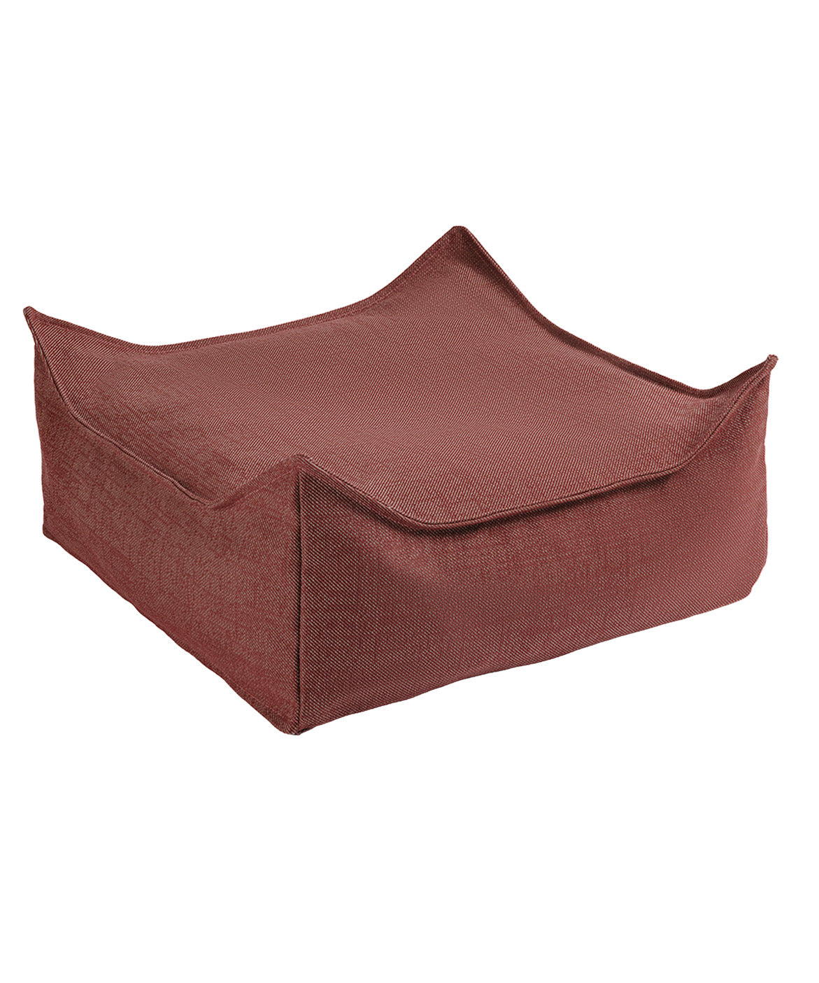 Wigiwama Outdoor Quadratischer Ottoman / Pouf – 60 x 60 x 20 cm – Granatapfel